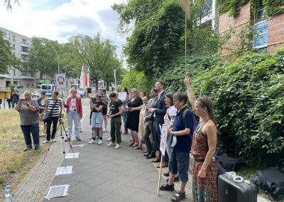 Demons­tra­ti­on in Soli­da­ri­tät mit Chris­ti­na Ellingsen